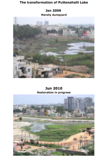Puttenahalli lake restored by the trust